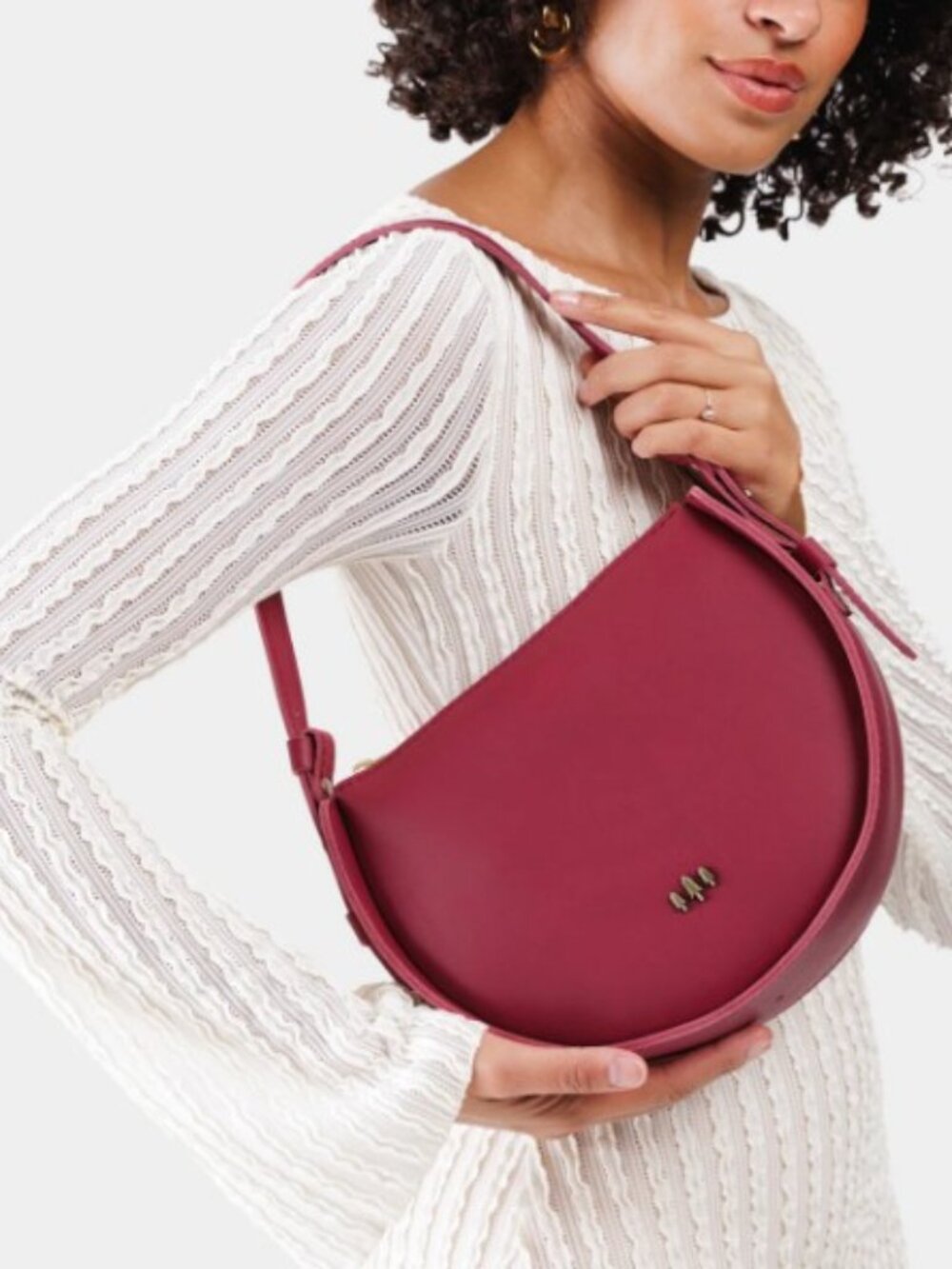 Moon Shot Shoulder Bag Berry Good (Real Leather)
